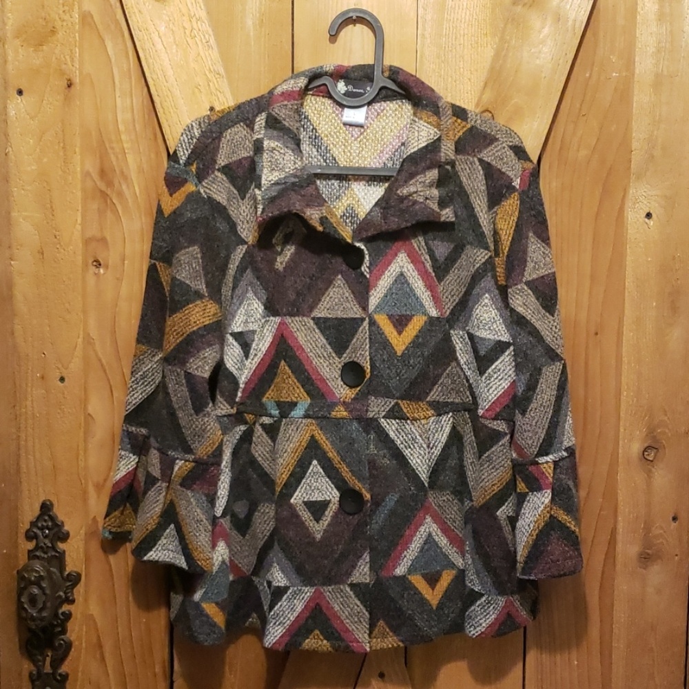 Damee, Inc. Sweater Jacket, Size Large